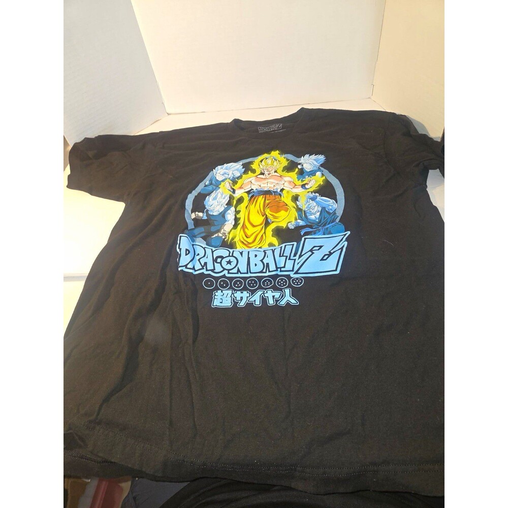 Dragon Ball Z Goku Graphic Print Black Men's XL Crew Neck Short Sleeve T-Shirt